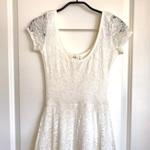 aberceombie white lace dress